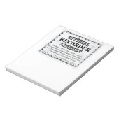 Bloc-note Licence d'enregistrement (Tourné)