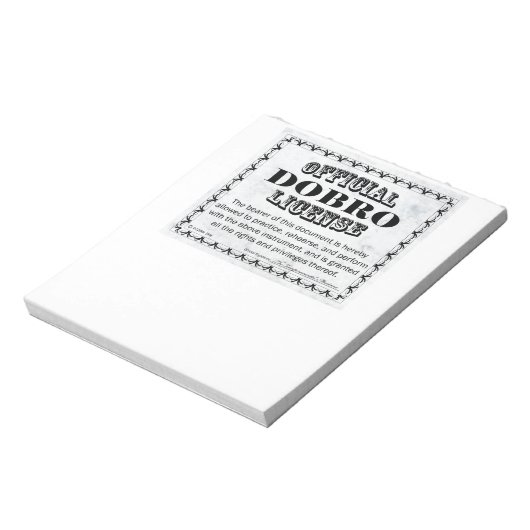 Bloc-note Licence Dobro (Tourné)