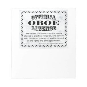 Bloc-note Licence Oboe