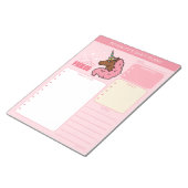 Bloc-note Licorne Afro Rose Clair (Incliné)