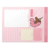 Bloc-note Licorne Afro Rose Clair (Devant)