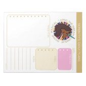 Bloc-note Licorne Afro Vivant son Rêve Design (Devant)