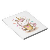 Bloc-note Licorne Amoureuse de Café (1) (Incliné)