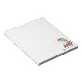 Bloc-note Licorne arc-en-ciel mignonne aquarelle (Incliné)