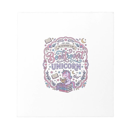 Bloc-note Licorne Booktrovert Licorne Ludique Cadeau Mignon  (Devant)