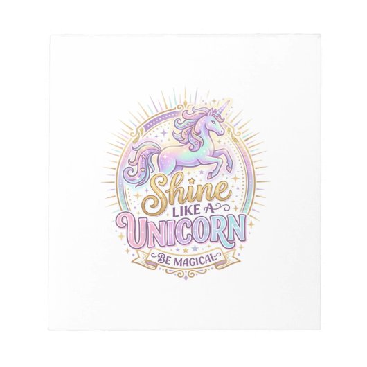 Bloc-note Licorne Brille Comme une Licorne POD Prêt Marché (Devant)