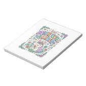 Bloc-note Licorne Bunnycorn Jardin Kawaii Typographie Design (Tourné)