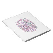 Bloc-note Licorne Coquette Bow Licorne Mignon Graphique Past (Incliné)