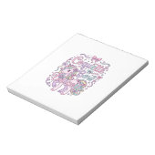 Bloc-note Licorne Coquette Bow Licorne Mignon Graphique Past (Tourné)