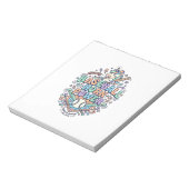 Bloc-note Licorne Corne de Baseball Puissance Kawaii Design  (Tourné)