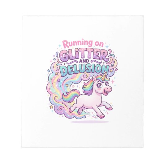 Bloc-note Licorne courant sur Brillant et Illusion Charme M (Devant)