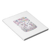 Bloc-note Licorne Douce Prairie Licorne Adorable Conception (Incliné)