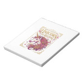 Bloc-note Licorne en fleurs design élégant Zazzle_1 (Tourné)