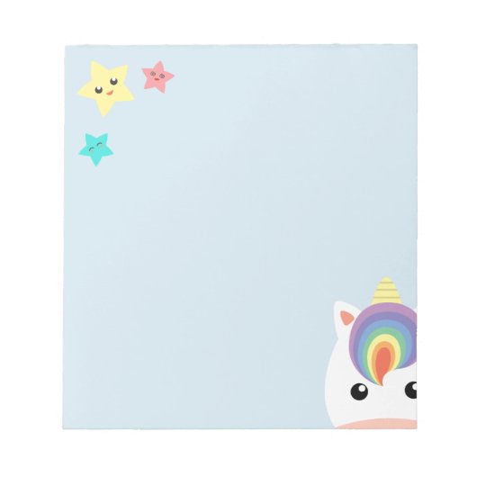 Bloc-note Licorne et étoiles (Devant)
