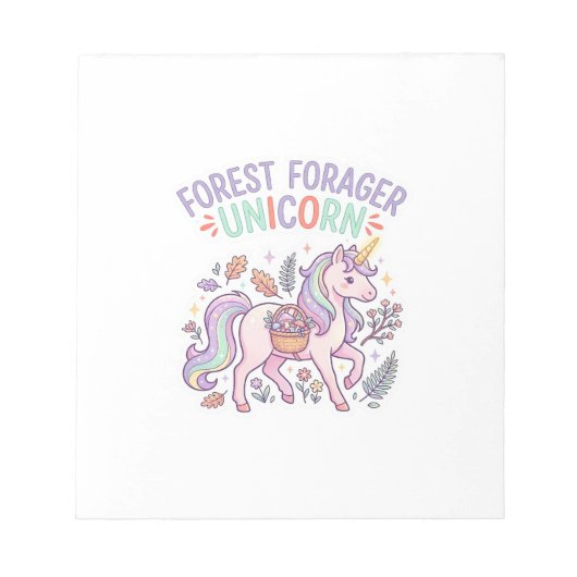 Bloc-note Licorne Forest Forager Licorne Conception Graphiqu (Devant)