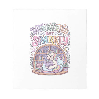 Bloc-note Licorne Introvertie mais Originale Blanche Étincel