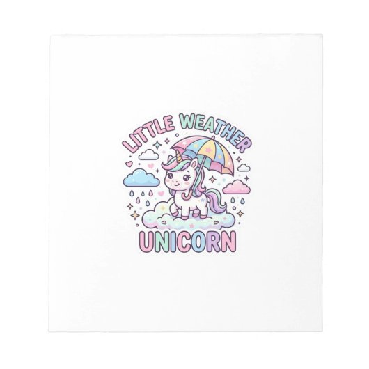 Bloc-note Licorne Little Weather Licorne Conception Graphiqu (Devant)