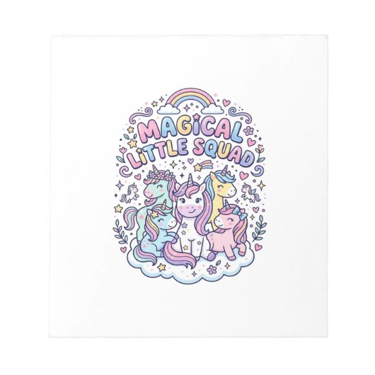 Bloc-note Licorne Magical Little Squad Conception Graphique  (Devant)