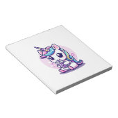 Bloc-note Licorne mignonne mangeant de la soupe de nouilles  (Incliné)