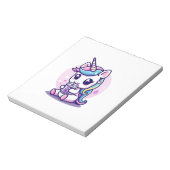 Bloc-note Licorne mignonne mangeant de la soupe de nouilles  (Tourné)