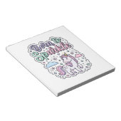 Bloc-note Licorne née pour briller Graphisme Merch Desig (Incliné)