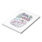 Bloc-note Licorne née pour briller Graphisme Merch Desig (Tourné)