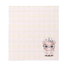 Licorne Ourson Visage Fleurs Lunettes Personnalisé