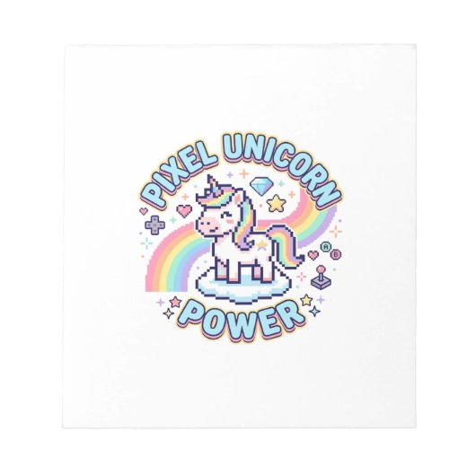 Bloc-note Licorne Pixel Licorne Puissance Conception Graphiq (Devant)