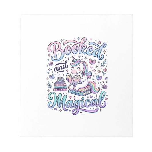 Bloc-note Licorne Réservée et Idée Cadeau Magique Typographi (Devant)