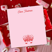 Bloc-note Licorne rouge de la Saint-Valentin Enfants Jour de