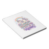 Bloc-note Licorne s'étirant dans ma typographie audacieuse m (Incliné)