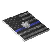 Bloc-note Lieutenant-colonel Thin Blue Line Distorsion (Incliné)