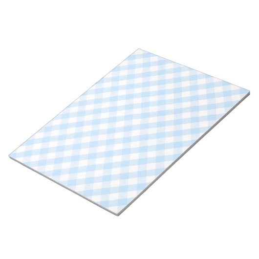 Bloc-note Light blue diagonal gingham (Incliné)