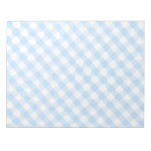 Bloc-note Light blue diagonal gingham (Devant)