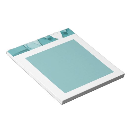 Bloc-note Light Blue Marble Elegant Modern Pattern (Incliné)
