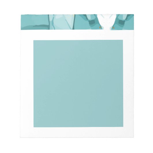 Bloc-note Light Blue Marble Elegant Modern Pattern (Devant)