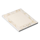 Bloc-note Light Pink Gold Brown Elegant Marble Custom Name (Incliné)