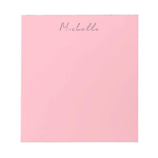 Bloc-note Light Pink Professional Unique Classic Handwriting (Devant)