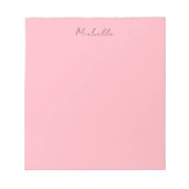 Bloc-note Light Pink Professional Unique Classic Handwriting (Devant)