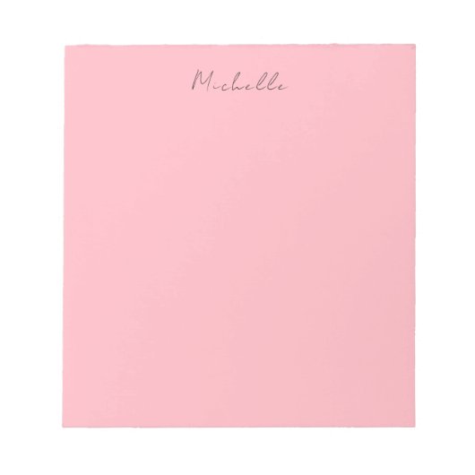 Bloc-note Light Pink Professional Unique Classic Handwriting (Devant)
