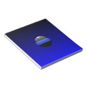 Bloc-note Ligne bleue mince (Incliné)