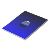 Bloc-note Ligne bleue mince (Tourné)