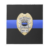 Bloc-note Ligne bleue mince (Devant)