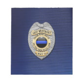 Bloc-note Ligne bleue mince (Devant)