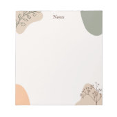Bloc-note Ligne botanique Abstraite moderne Boho Art Pastel (Devant)