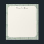 Bloc-note Ligne d'arc contemporain Art Sage Vert Personnalis<br><div class="desc">Arche contemporaine Art en Sage Green Bloc-notes personnalisé</div>