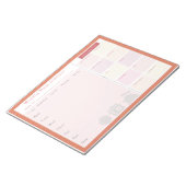 Bloc-note Ligne d'été du planificateur de repas hebdomadaire (Incliné)