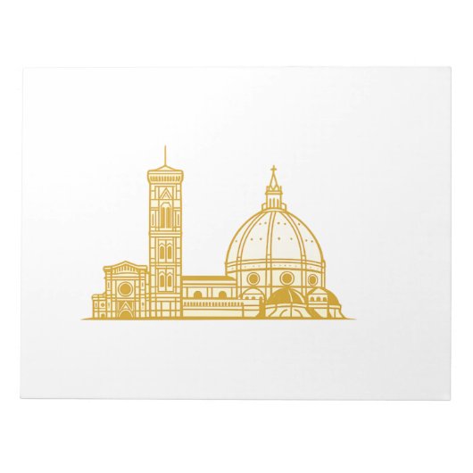 Bloc-note Ligne d'or de Florence Art Notes de luxe minimal (Devant)
