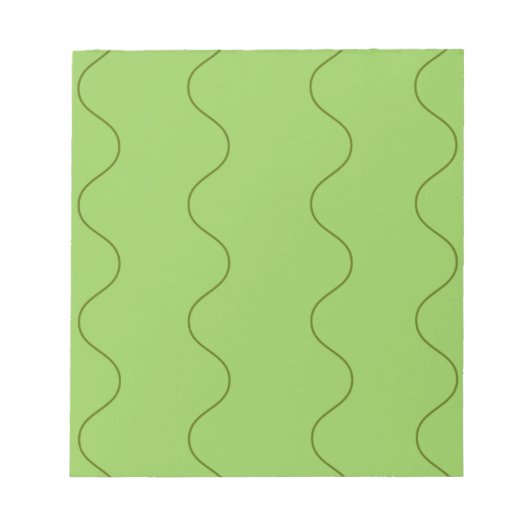 Bloc-note Ligne Super verte Wavy Abstraite moderne minimalis (Devant)