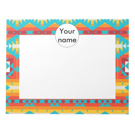 Bloc-note Lignes de formes tribales (Devant)